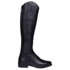 Reitstiefel Damen Calgary Adult, Thermo Reitstiefel, Lederreitstiefel, Schwarz