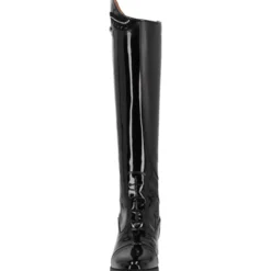 Reitstiefel Damen Lamira, Lederreitstiefel, Lack, Schwarz