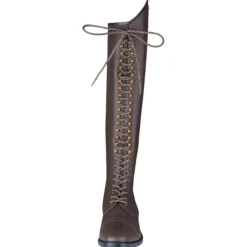 Reitstiefel Damen Portland Polo, mit Schnürung, Braun