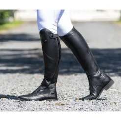 Reitstiefel Damen Tamar, Lederreitstiefel, Schwarz