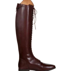 Reitstiefel Elegant Lace Standard, mit Schnürung, Lederreitstiefel, Damen, Herren, Braun