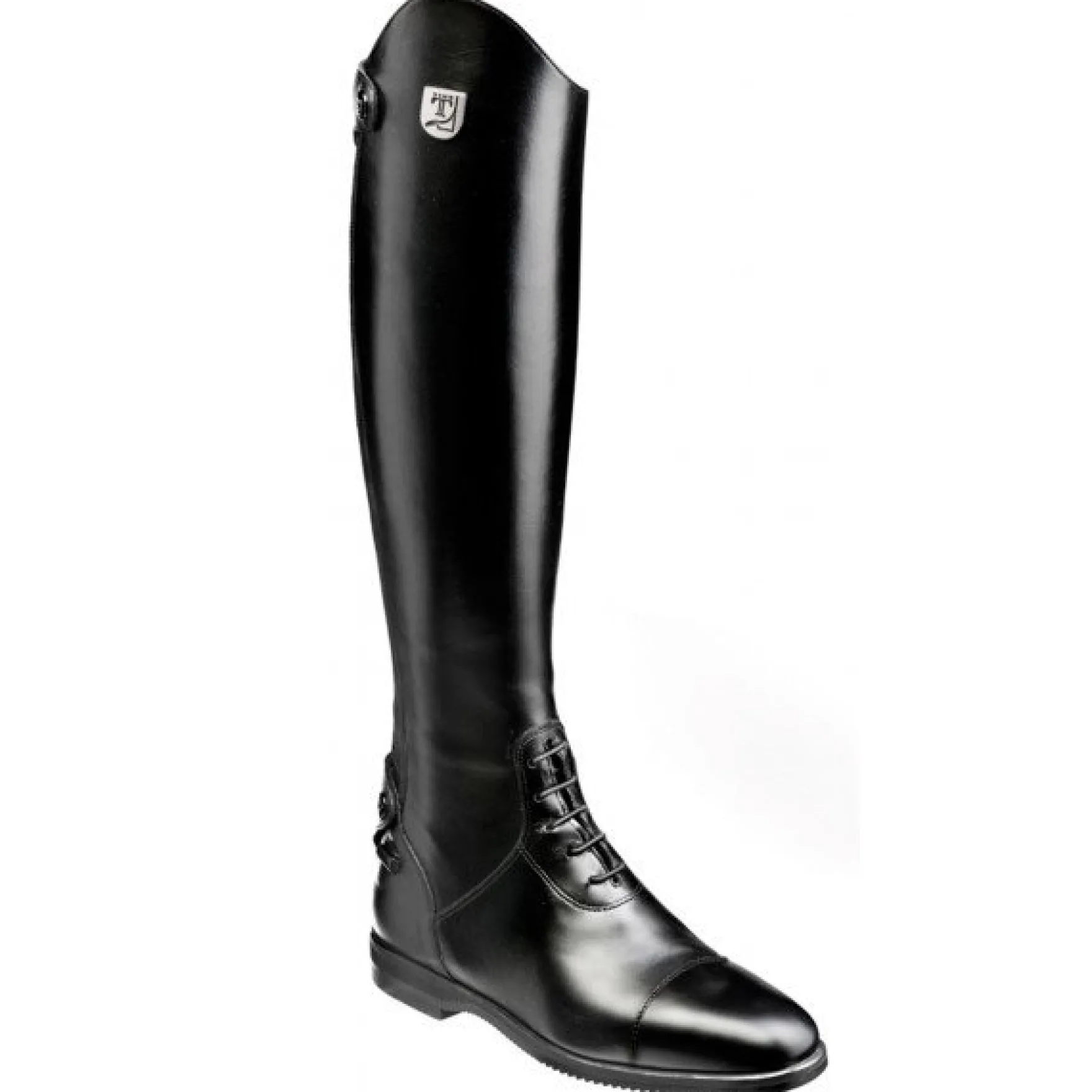 Reitstiefel Galileo, Lederreitstiefel, Damen, Herren, Schwarz