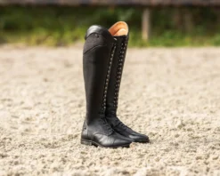 Reitstiefel Hailey Junior, Lederreitstiefel, Mädchen, Damen, Schwarz
