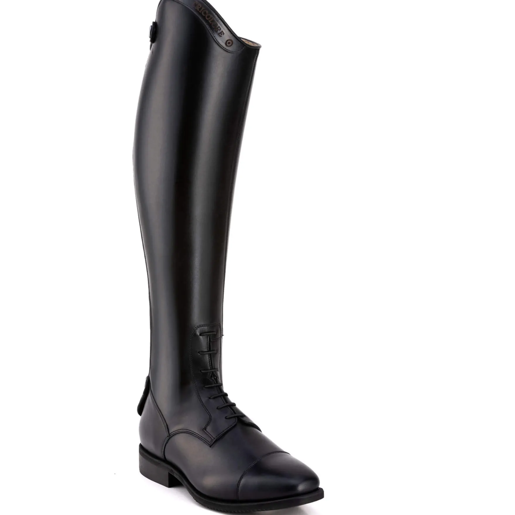 Reitstiefel Italo 02, Lederreitstiefel, Damen, Herren, Smooth Black