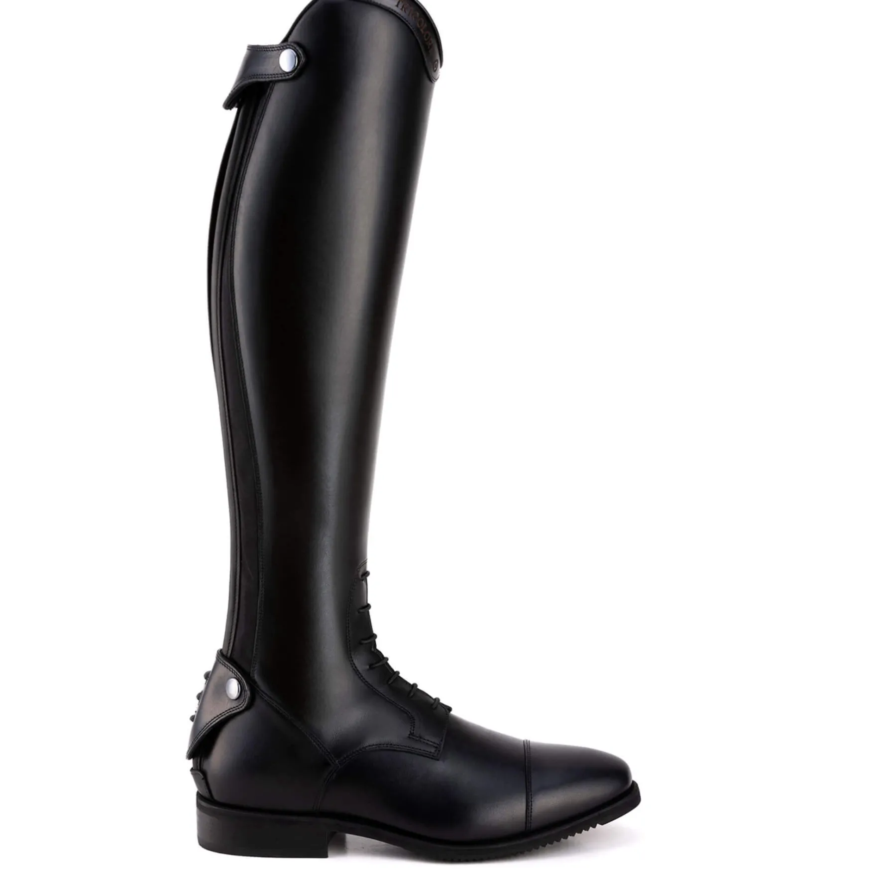 Reitstiefel Italo 02, Lederreitstiefel, Damen, Herren, Smooth Black