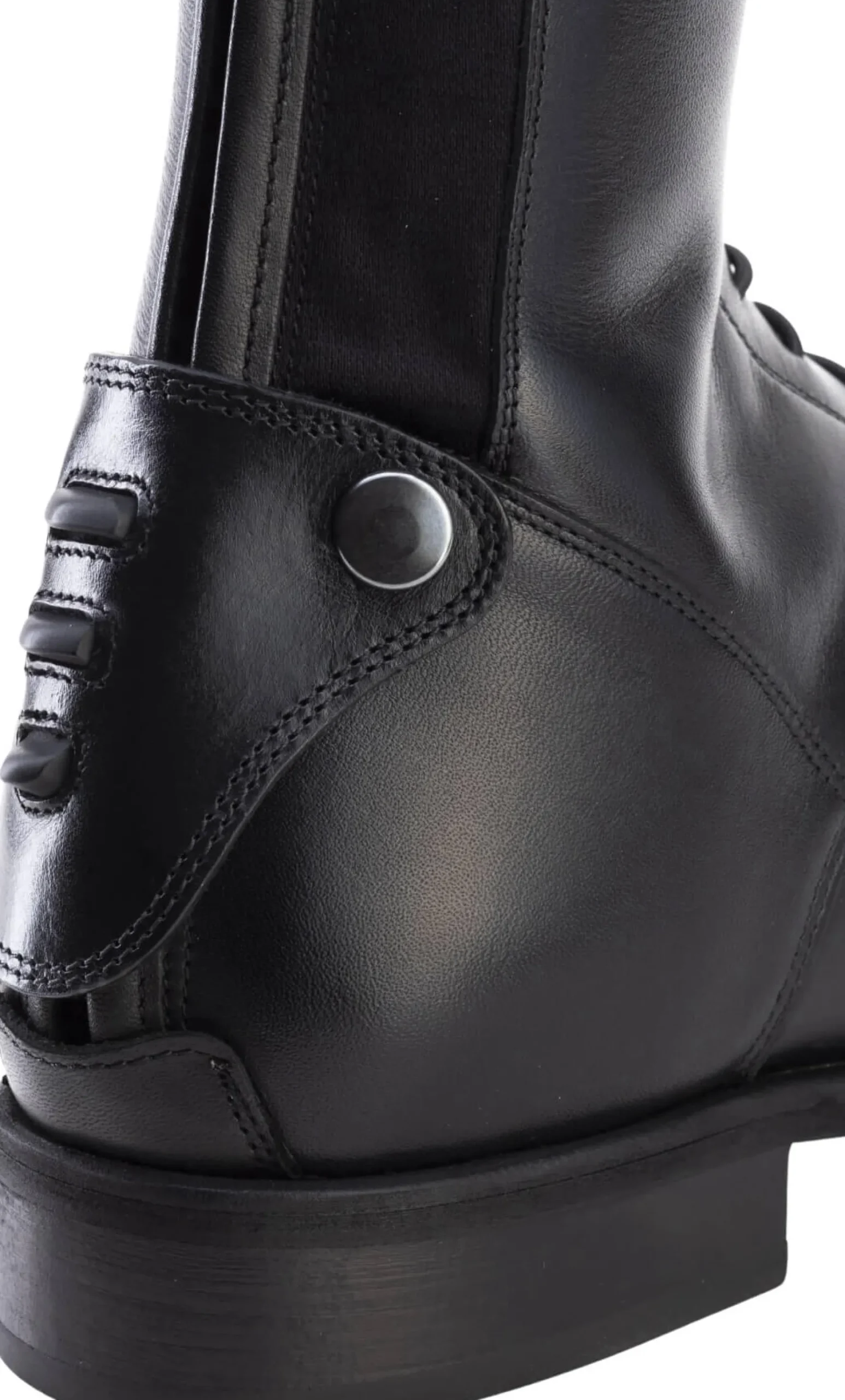 Reitstiefel Italo 01, Lederreitstiefel, Damen, Herren, Smooth Black