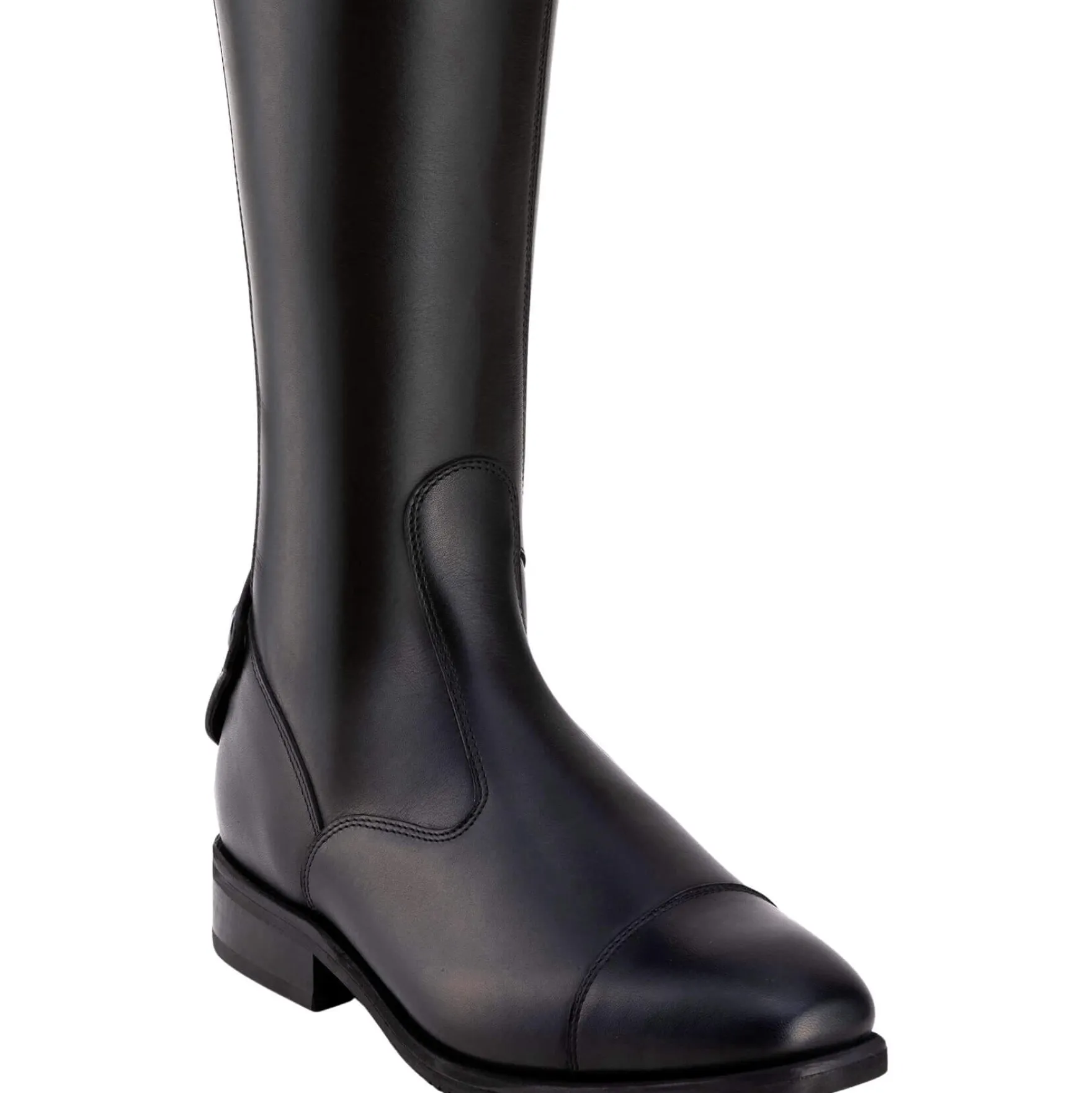 Reitstiefel Italo 01, Lederreitstiefel, Damen, Herren, Smooth Black