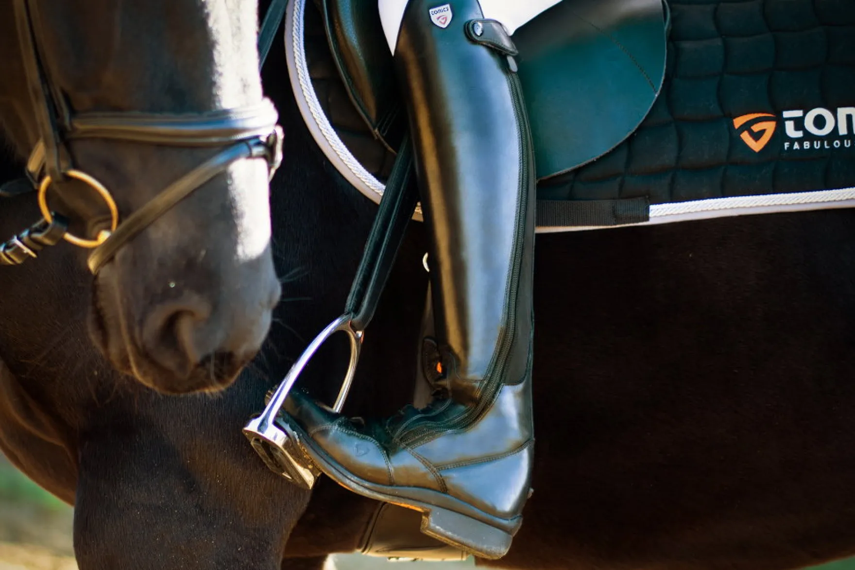 Reitstiefel Jupiter, Lederreitstiefel, Damen, Herren, Schwarz
