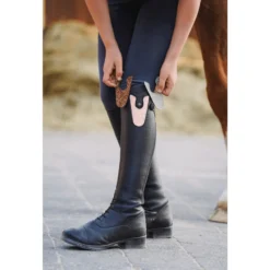 Reitstiefel Kinder Nova Kids Fun Leather, auswechselbare Design-Patches, Schwarz