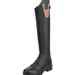Reitstiefel Kinder Nova Kids Fun Polo, auswechselbare Design-Patches, Schwarz