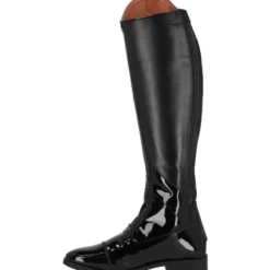 Reitstiefel Mädchen Lamira Junior, Lederreitstiefel, Lack, Schwarz