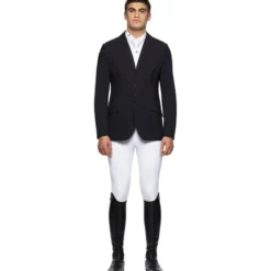 Sakko Herren Lightweight Jersey Zip Riding, Turniersakko, Turnierjacket