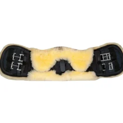 Sattelgurt Lammfell, Kurzgurt, Dressurgurt, abnehmbares Lammfell, anatomisch
