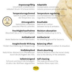 Schabracke, mit innenliegenden Taschen, Lammfell, Dressurschabracke