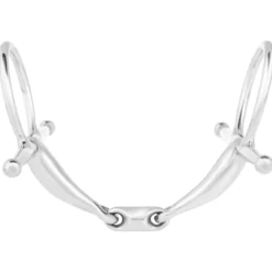 Schenkeltrense, Edelstahl, doppelt gebrochen, Gebiss