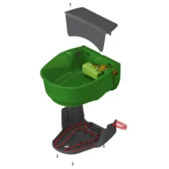 Schwimmer-Tränkebecken heizbar SH30, 73 Watt, 230 V, mit Rohrbegleitheizung, G 1/2