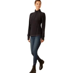 Shirt Damen Ardent Baselayer, Trainingsshirt, Zip-Shirt, langarm