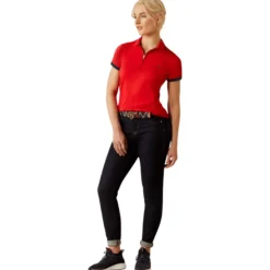 Shirt Damen Bandera 1/4 Zip, Poloshirt, kurzarm