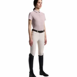 Shirt Damen Jacquard Jersey FS26, Trainingsshirt, Funktions-Poloshirt, kurzarm