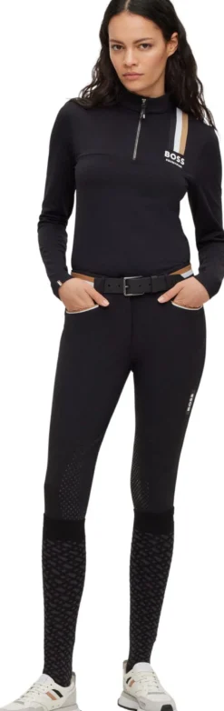 Shirt Damen Lia Signature Stripe, Trainingsshirt, langarm