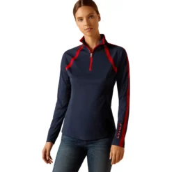 Shirt Damen Sunstopper, 1/4 Zip, Trainingsshirt, Baselayer, UV-Schutz