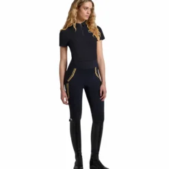 Shirt Damen Tech S/S Training Zip Polo FS26, Trainingsshirt, Trainingspolo, kurzarm