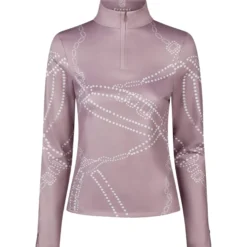 Shirt Damen Zip Print Shirt HW26, Trainingsshirt, Funktionsshirt, langarm