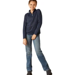 Shirt Mädchen Sunstopper, 1/4 Zip, Trainingsshirt, Baselayer, UV-Schutz