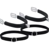 Sporen Set Damen IRHBasic, mit Silikonüberzug, mit Sporenriemen, abgerundet
