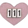 Startnummern Heart, 3-stellig, mit Sicherheitsnadel, 1er Set