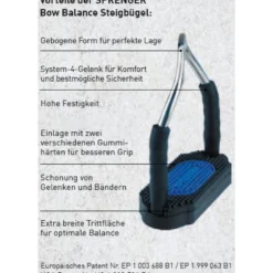 Steigbügel Bow Balance, Gelenksteigbügel, Edelstahl