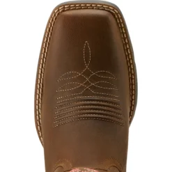 Stiefel Damen Round Up Wide Square Toe StretchFit, Westernstiefel, Leder