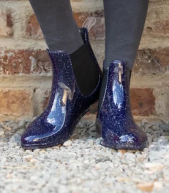 Stiefeletten Damen Sparkle, Jodhpurstiefeletten, Gummistiefeletten, Regenstiefeletten