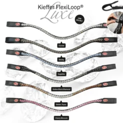 Stirnriemen FlexiLoop Luxe, Schnellwechselverschluss, 8 mm Crystals