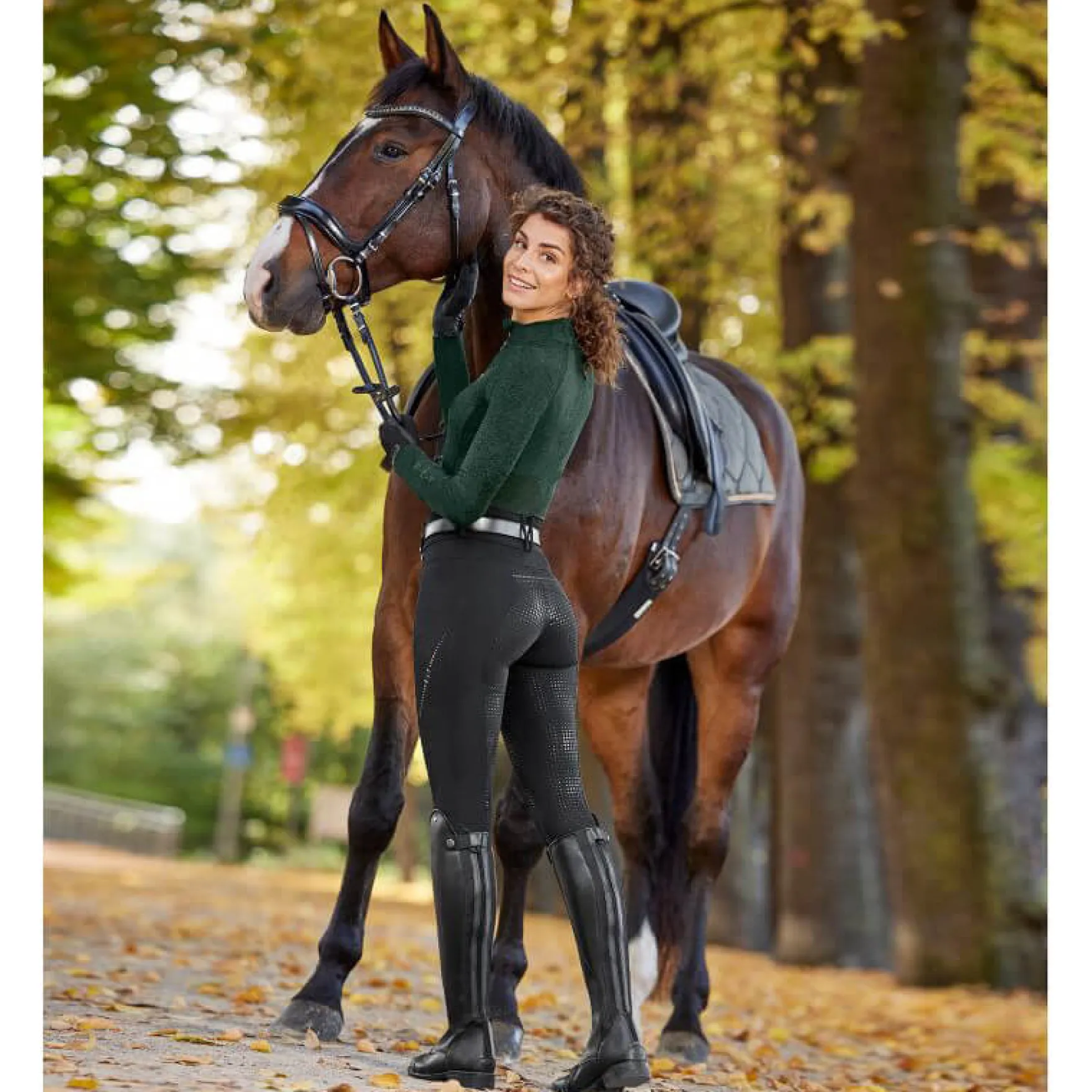 Thermo Reithose Damen Mina, Winterreithose, Vollbesatz