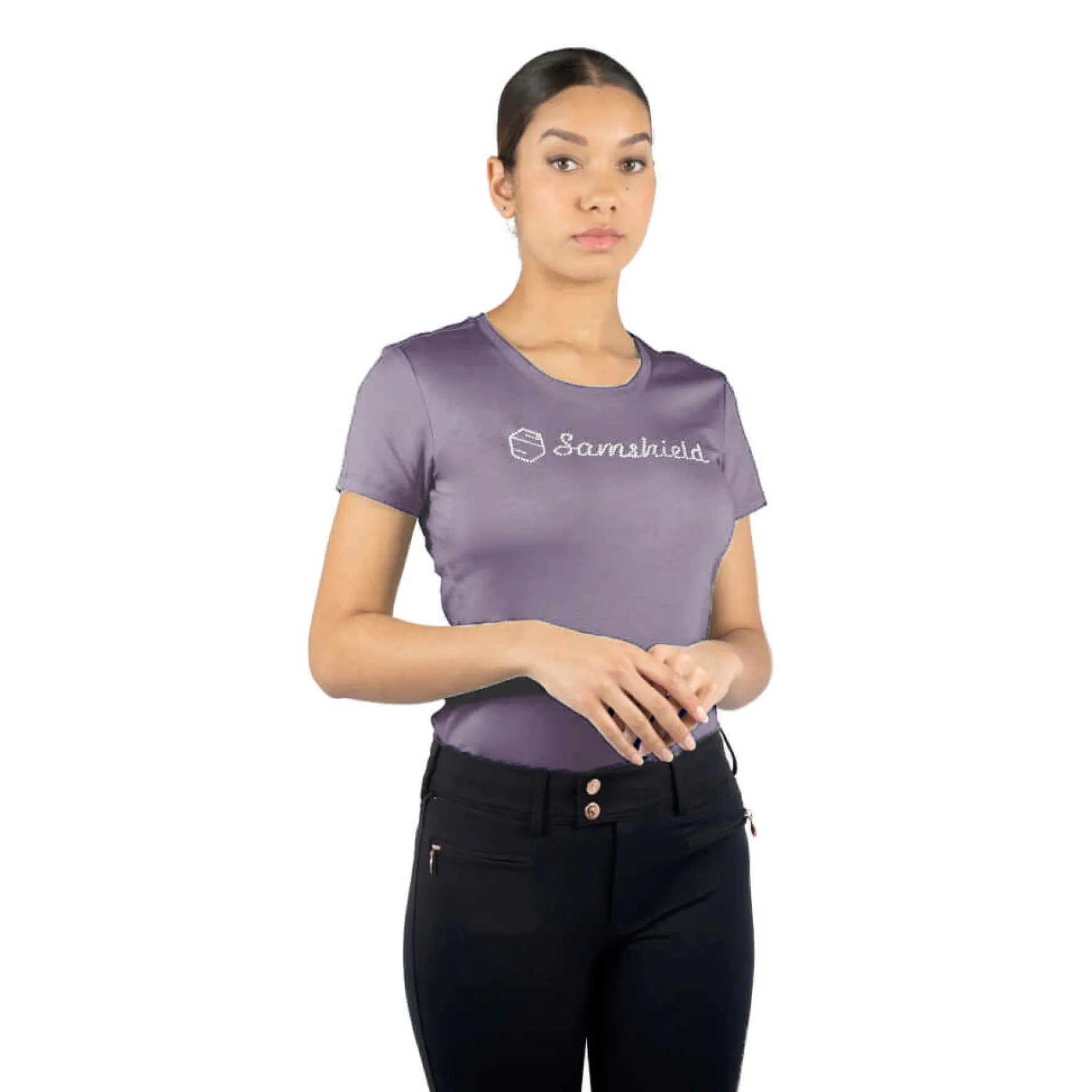 T-Shirt Damen Axelle Metal Dots Rosé Gold FS22, kurzarm