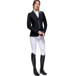 Turniersakko Damen Jersey and Mesh Zip HW22, Turnierjacket