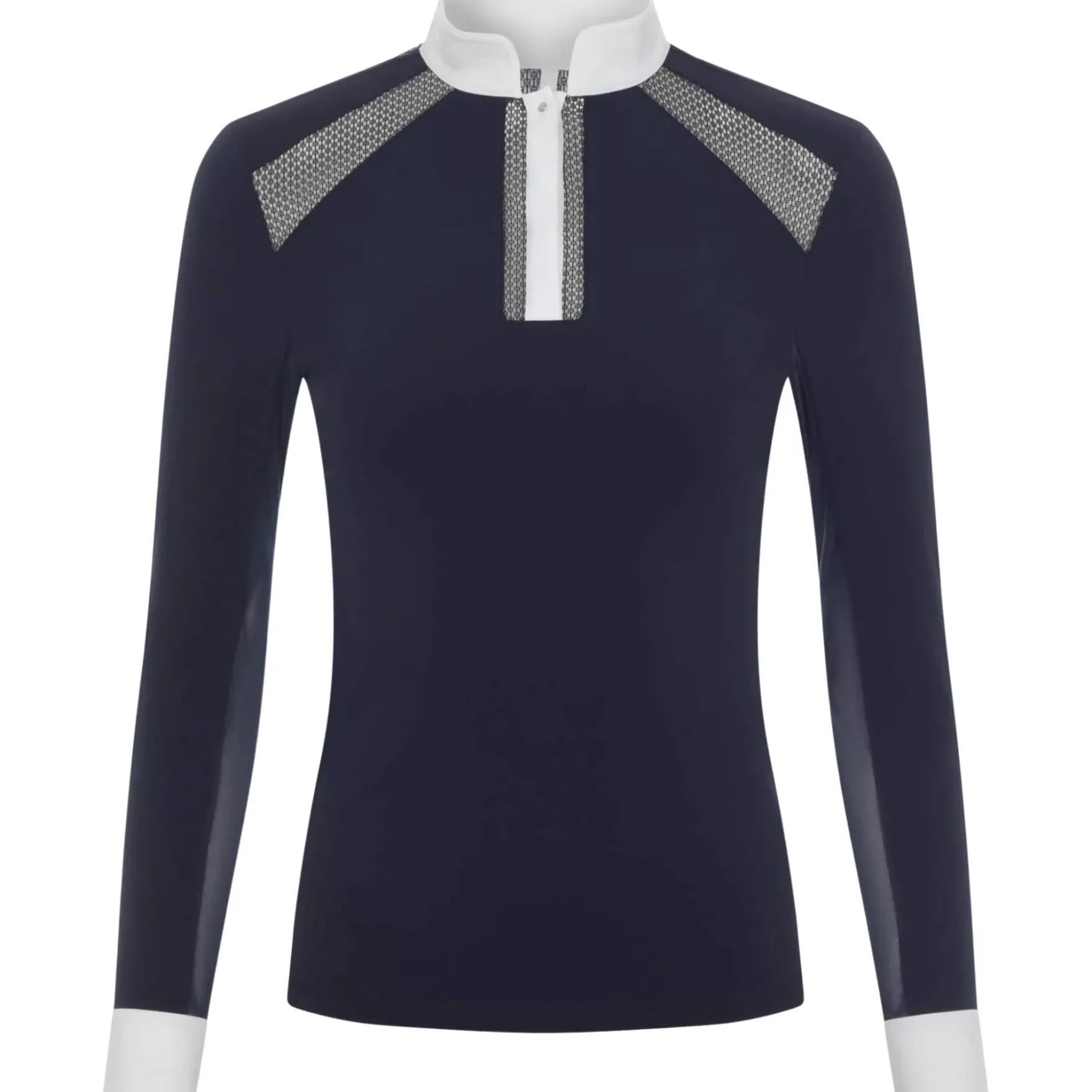Turniershirt Damen Camille Show Shirt, langarm, Mesh