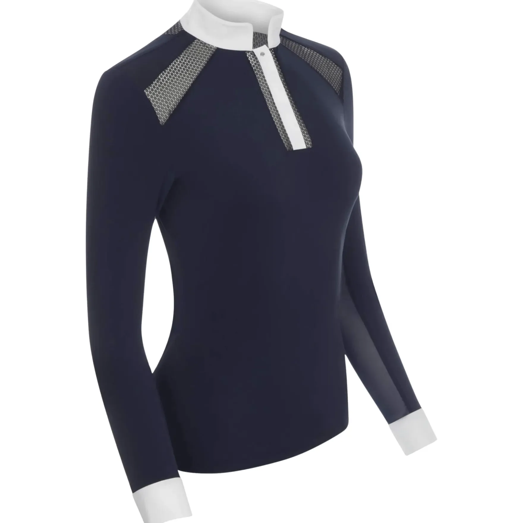 Turniershirt Damen Camille Show Shirt, langarm, Mesh