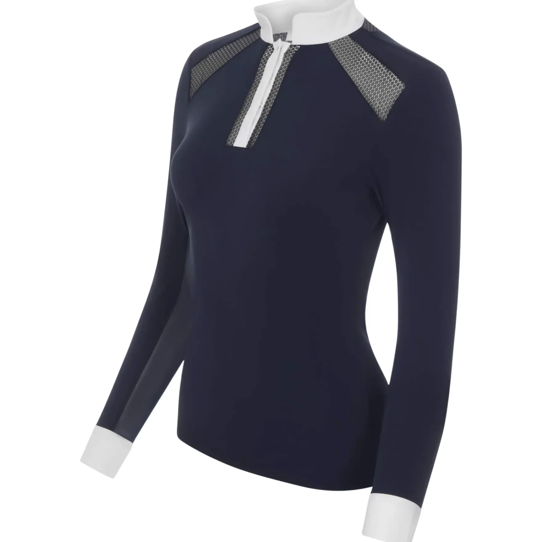 Turniershirt Damen Camille Show Shirt, langarm, Mesh