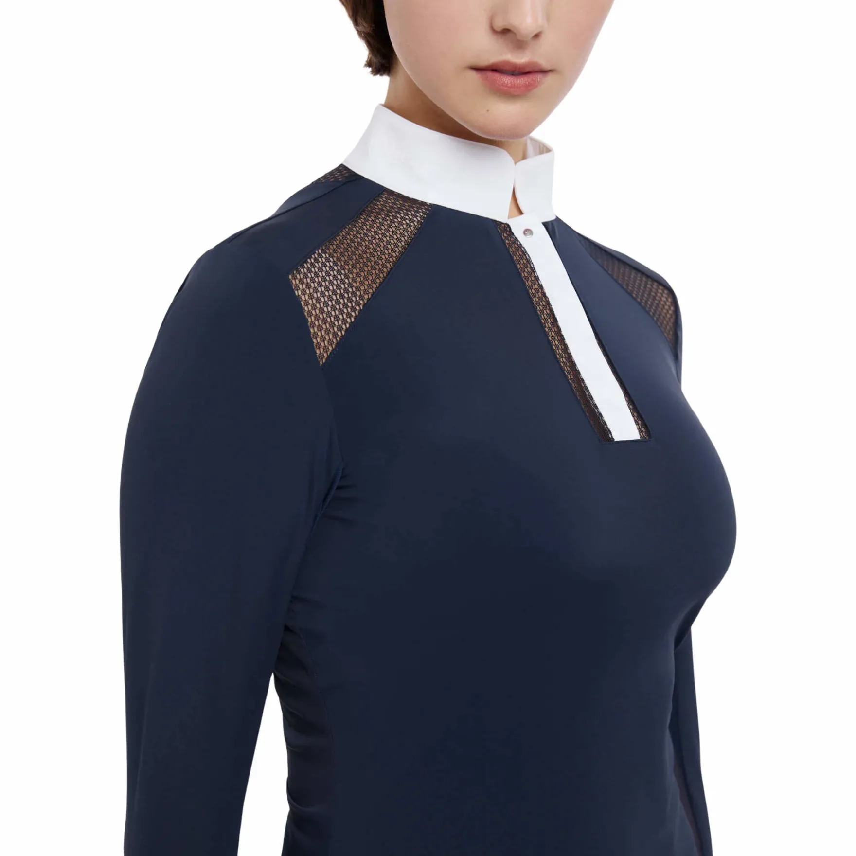 Turniershirt Damen Camille Show Shirt, langarm, Mesh