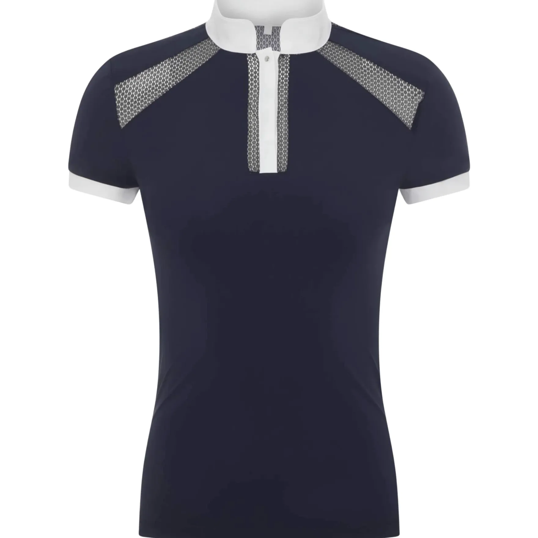 Turniershirt Damen Camille Show Shirt, kurzarm, Mesh
