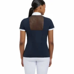 Turniershirt Damen Camille Show Shirt, kurzarm, Mesh