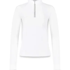 Turniershirt Damen Classic mit Glitzer-Reißverschluss, langarm