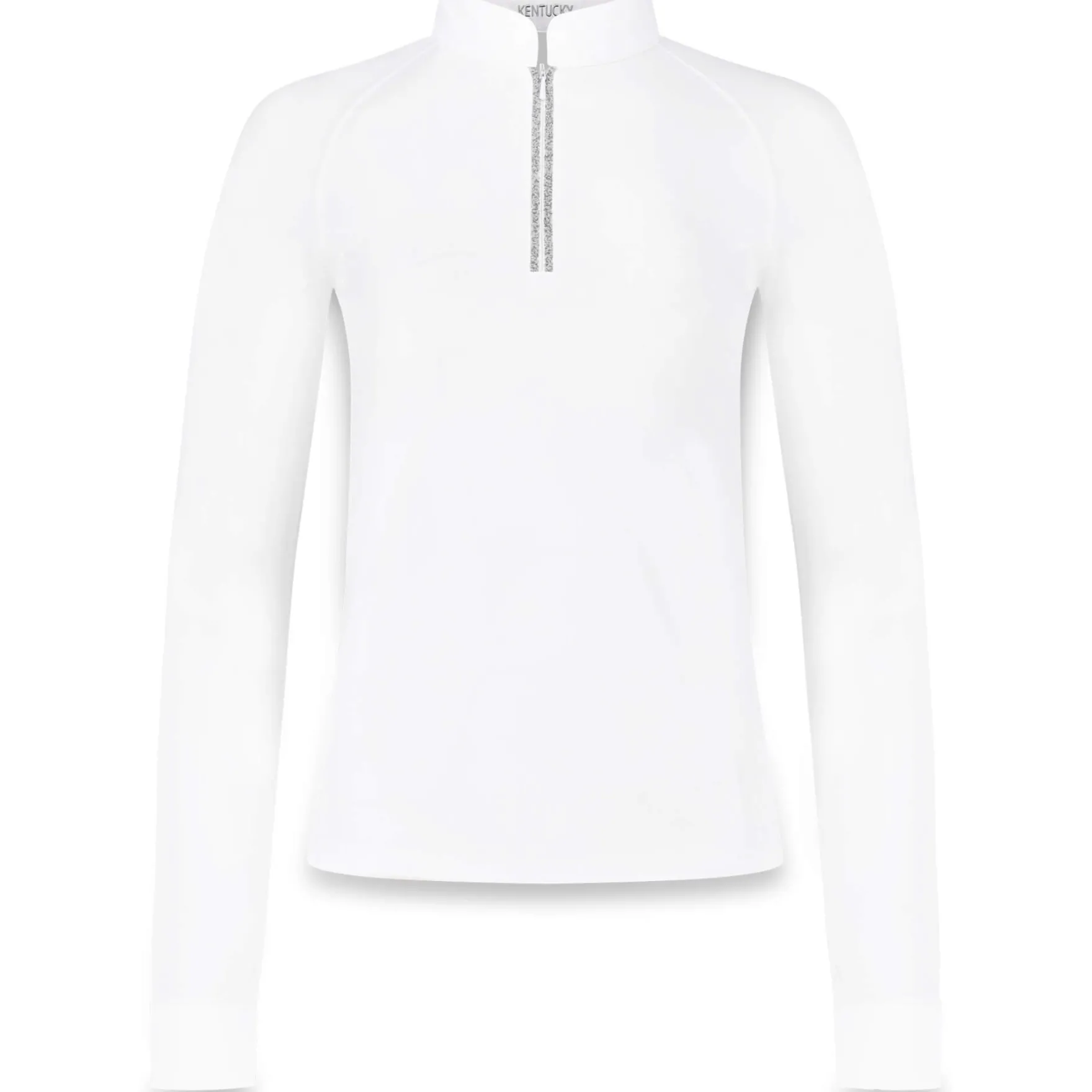 Turniershirt Damen Classic mit Glitzer-Reißverschluss, langarm