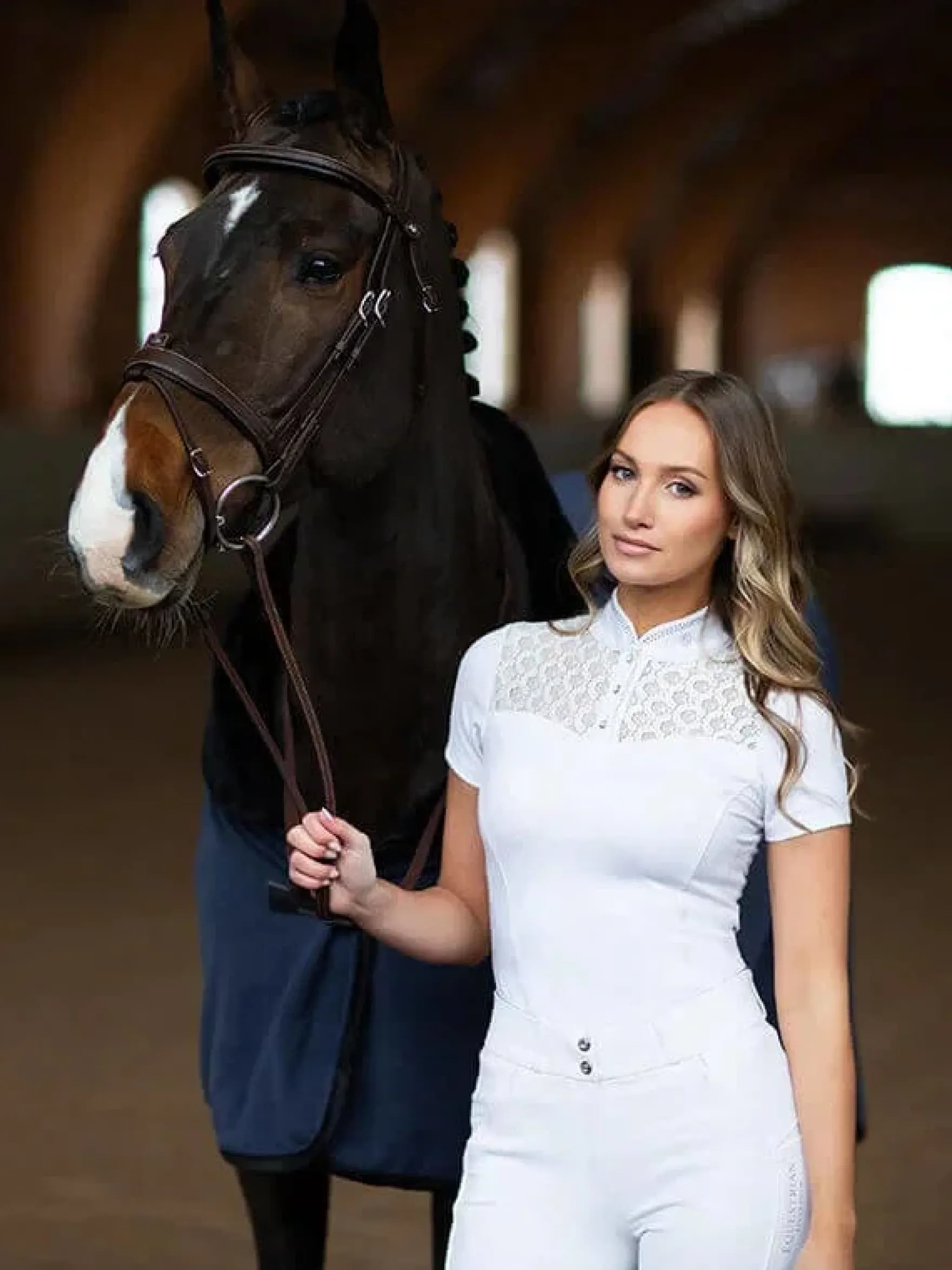 Turniershirt Damen Crystal Champion, kurzarm