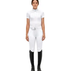 Turniershirt Damen Lightweight Piqué S/S Zip FS23, Turnierpolo, kurzarm