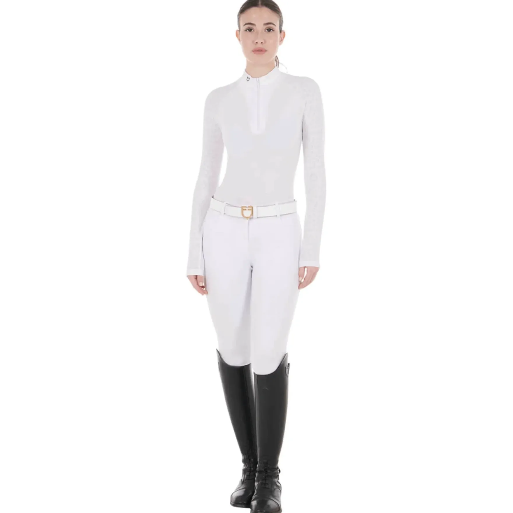 Turniershirt Damen, Mesh, langarm
