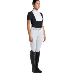Turniershirt Damen Pleated Bib Jersey, kurzarm