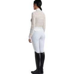 Turniershirt Damen Sheer Jacquard Jersey Zip, langarm